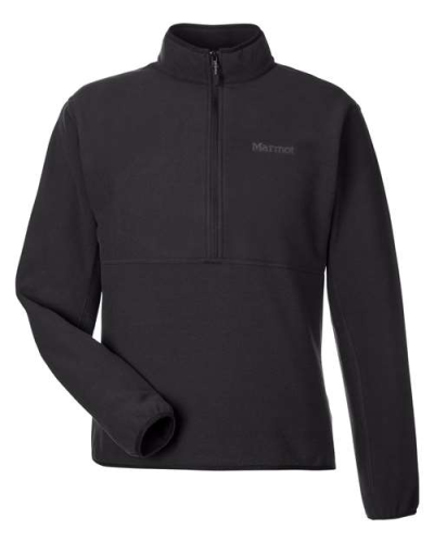 Marmot M12650 Men's Rocklin Half-Zip Jacket in Black - Custom Printing Available
