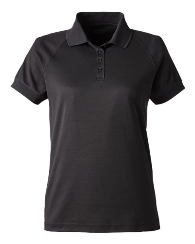 Harriton M208W Women's Charge Snag and Soil Protect Polo in Black - Custom Printing Available