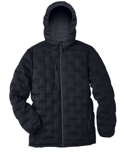 North End NE708 Men's UTK SubDown Loft Puffer Jacket in Black/ Carbon - Custom Printing Available