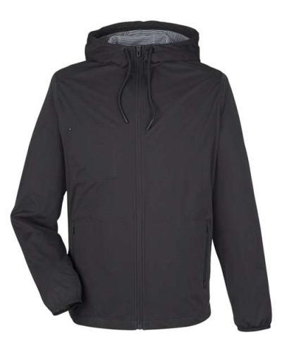 North End NE75 Men's Network Lightweight Jacket in Black Heather - Custom Printing Available