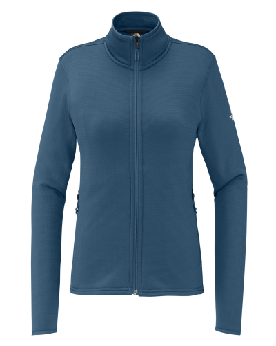 The North Face NF0A8FQJ Aim Full Zip Fleece Ladies' Jacket in Shady Blue - Custom Printing Available