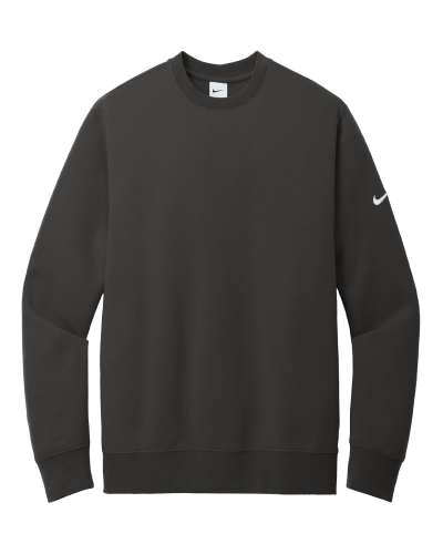 Nike NKFD9863 Club Fleece Sleeve Swoosh Crew in Anthracite - Custom Printing Available