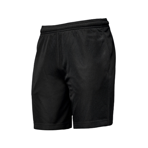 Custom CSW P4485Y TURBO - Youth Mesh Athletic Short with Pockets - Black | Canada Sportswear P4485Y | Screen Printing & Embroidery Canada