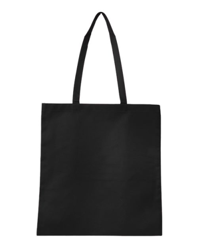 Q-TEES Q126300 Non-Woven Tote Bag in Black - Custom Printing Available
