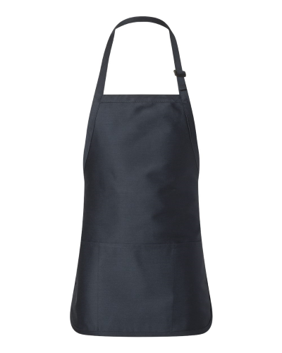 Q-Tees - Full-Length Apron with Pouch Pocket front Thumb Image