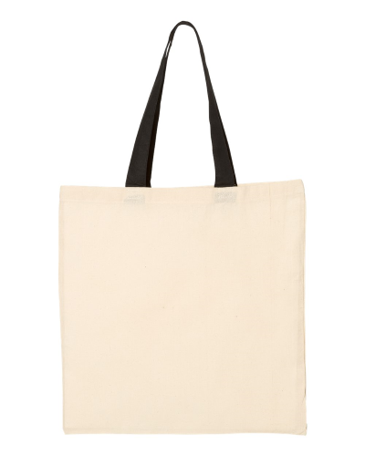Q-Tees QTB6000 - Economical Tote w/ Contrast Handles