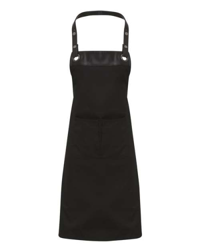Artisan Collection by Reprime RP123 Espresso Bib Apron in Black/ Black - Custom Printing Available