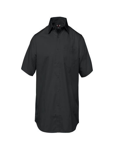 Canada Sportswear S04605 Ashton Poly Cotton Twill Short Sleeve Easy-Care Shirt in Black - Custom Printing Available