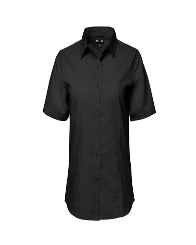 Canada Sportswear S04606 Ashton Ladies Poly Cotton Twill Short Sleeve Easy-Care Shirt in Black - Custom Printing Available