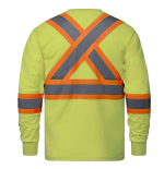 S05995 - Paramount - Cotton Long Sleeve Hi-Vis T-Shirt Back Thumbnail | Custom Apparel Canada