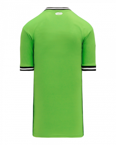 Custom Dryflex Striped-Trim V-Neck Soccer Jersey - Back View | Athletic Knit | Screen Printing Canada