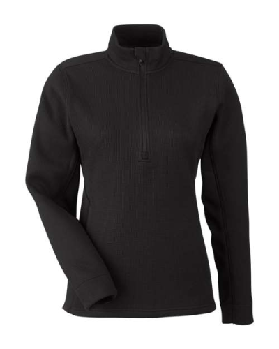 Spyder S18092 Women's Constant Canyon Quarter-Zip Pullover in Black - Custom Printing Available