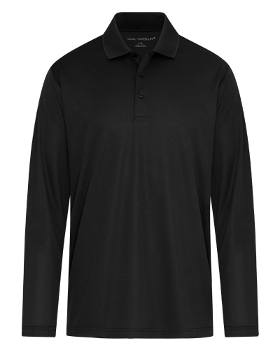 Coal Harbour S365LS Everyday Snag Resistant Long Sleeve Polo in Black - Custom Printing Available
