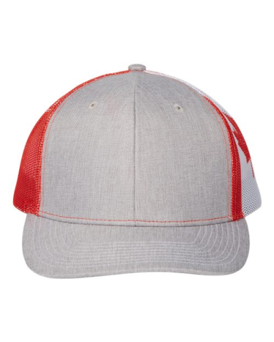 Kati S700M Printed Mesh Trucker Cap in Heather Grey/ Canada Flag - Custom Printing Available