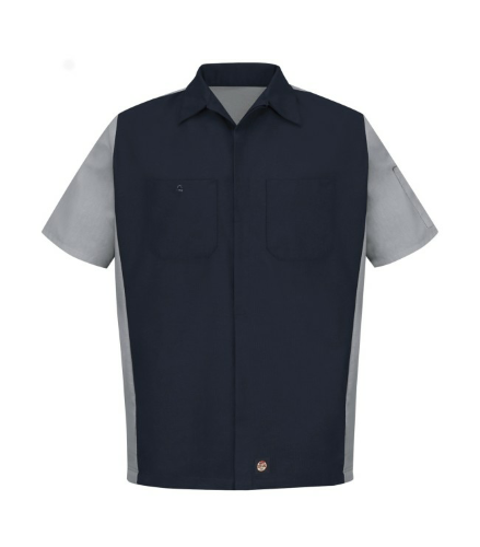 Short Sleeve Woven Crew Shirt front Thumb Image