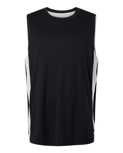 Team 365 TT115 Unisex Zone Performance Reversible Jersey in Black/ White - Custom Printing Available