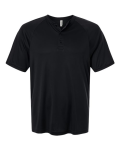 Men's Zone Performance Henley Front Thumbnail | Custom Apparel Canada