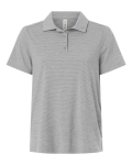 Women's Relay Heathered Stripe Polo Front Thumbnail | Custom Apparel Canada