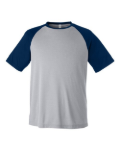 Team 365 TT62 in Athletic Heather  Sport Dark Nav - Front View