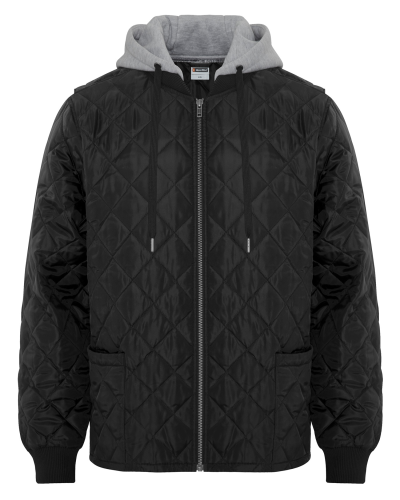 ATC WERK7611H Werk Quilted Hooded Freezer Jacket in Black - Custom Printing Available