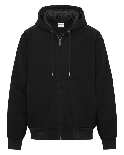 ATC WERK7645 Werk Yukon Hooded Bomber Jacket in Black - Custom Printing Available