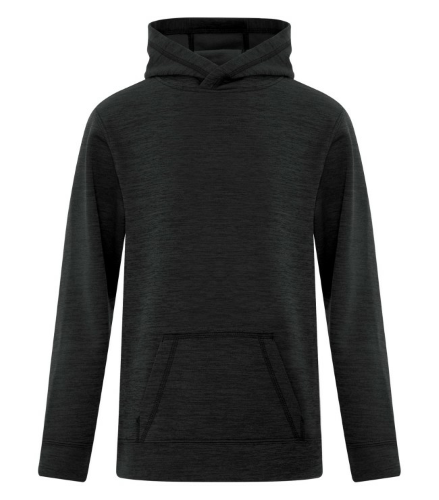 YOUTH Heather Fleece Hooded Sweatshirt front Thumb Image