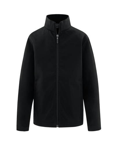 Coal Harbour Y7610 Essential Water Repellent Soft Shell Youth Jacket in Black - Custom Printing Available