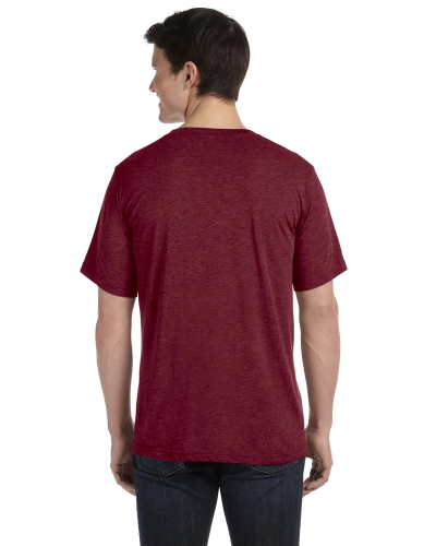 Bella + Canvas 3415C in MAROON TRIBLEND - Back View