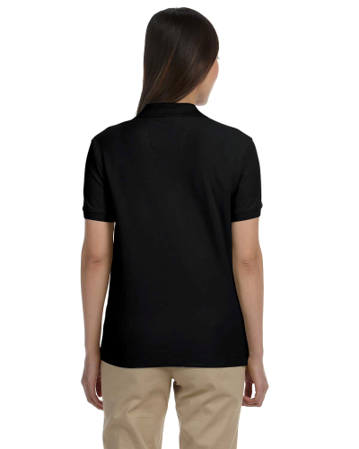 Pima Piqué Short-Sleeve Y-Collar Polo Back Thumbnail | Custom Apparel Canada