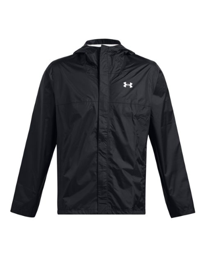 Under Armour 1374644 Men's Stormproof Cloudstrike 2.0 Jacket in Black White - Custom Printing Available