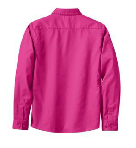 Coal Harbour® Ladies' Long Sleeve Easy Care Shirt back Image