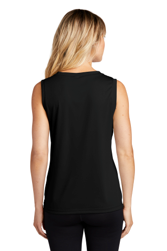 Ladies Performance Sleeveless V-Neck Ladies Tee back Thumb Image