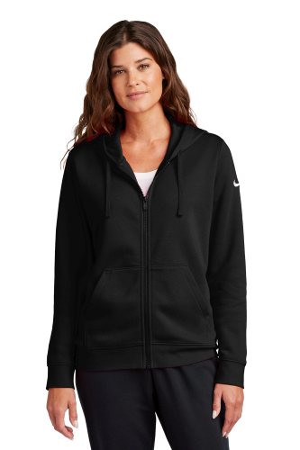 Custom Nike Ladies Club Fleece Sleeve Swoosh Full-Zip Hoodie NKFD9890 | Nike NKFD9890 | Screen Printing & Embroidery Canada